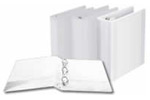 WHITE, 3.0" "ROUND RING" showcase binders (8 per ctn)